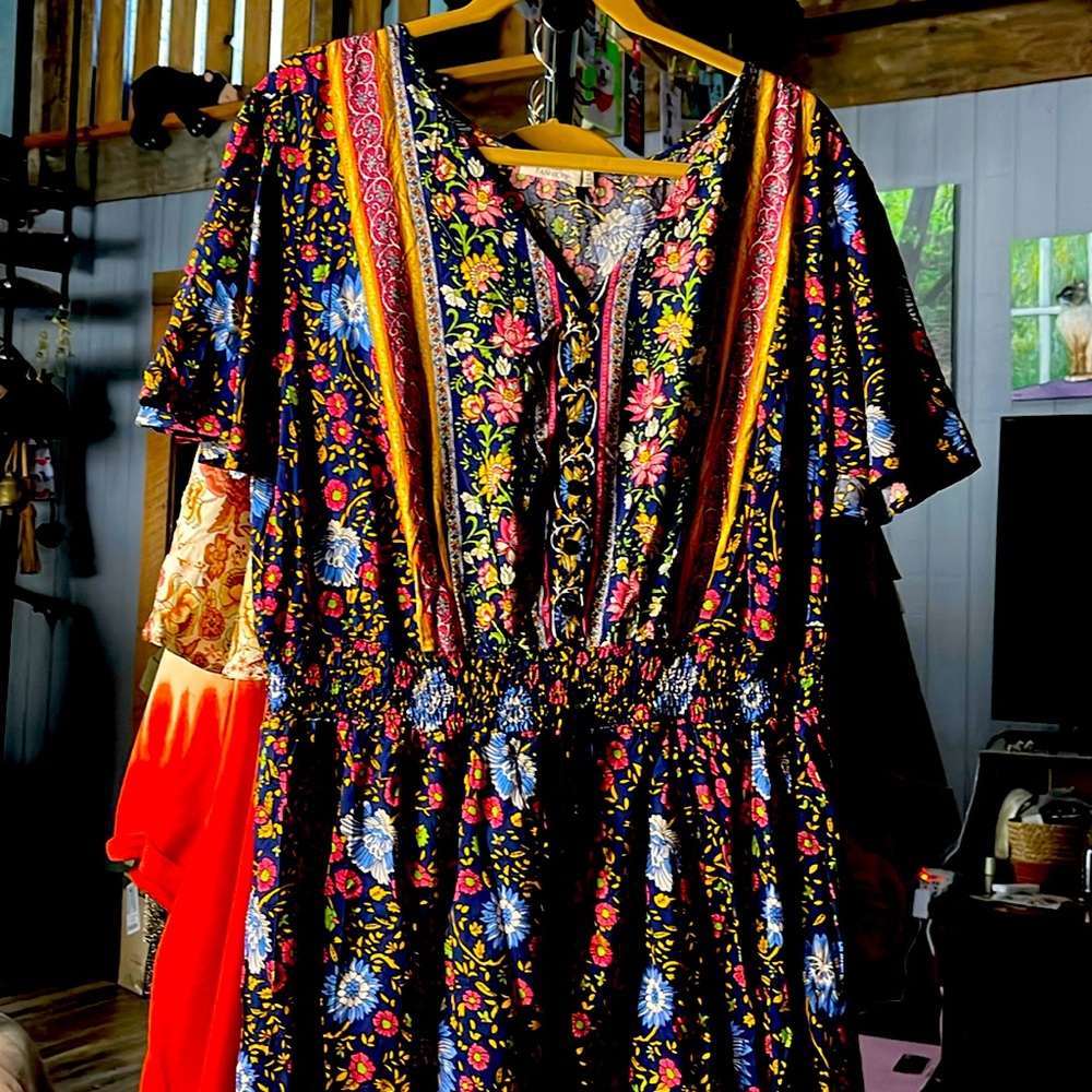 24W pinup fashion boho dress NWT